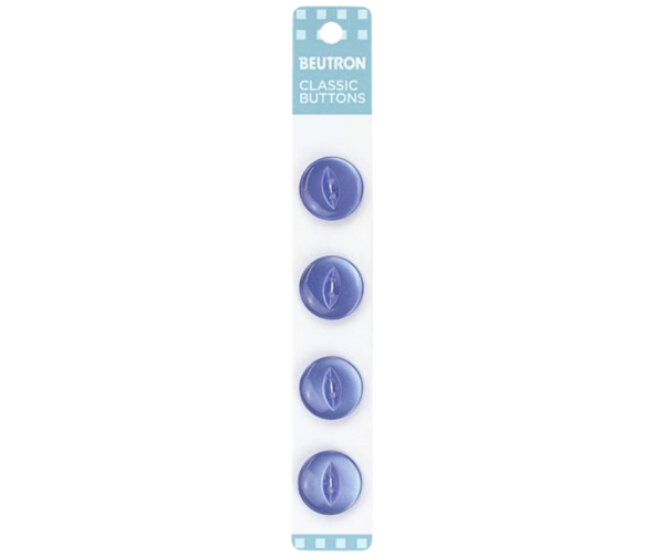 Beutron Classic 2-Hole Buttons 4-Pack - Royal Blue 18mm