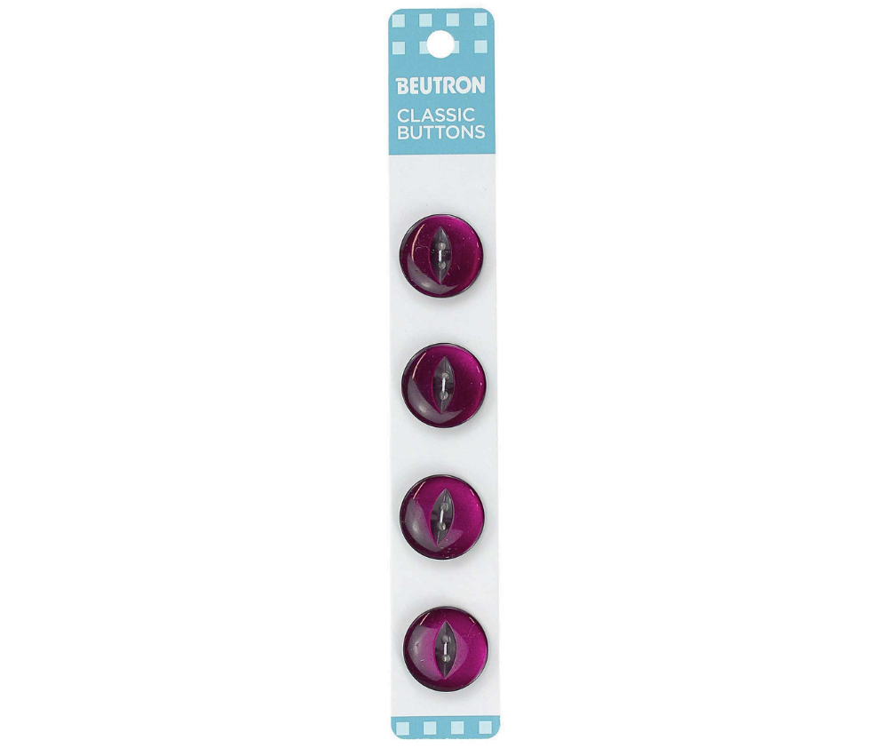 Beutron Classic 2-Hole Buttons 4-Pack - Wine 18mm