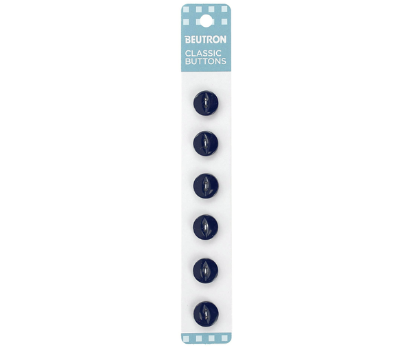 Beutron Classic 2-Hole Buttons 6-Pack - Dark Navy 12mm