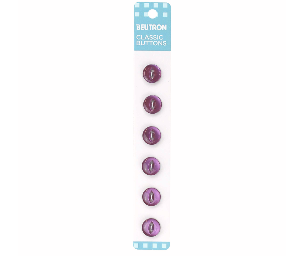 Beutron Classic 2-Hole Buttons 6-Pack - Purple 12mm