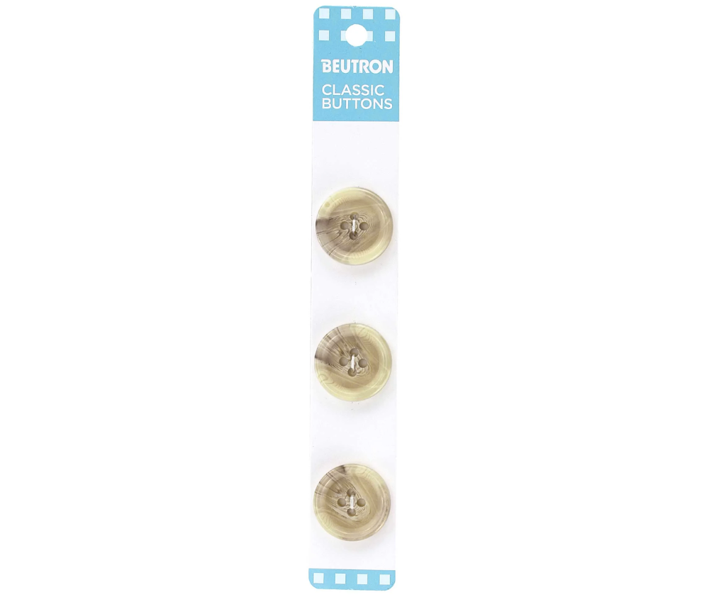 Beutron Classic 4-Hole Buttons 3-Pack - Tan 20mm