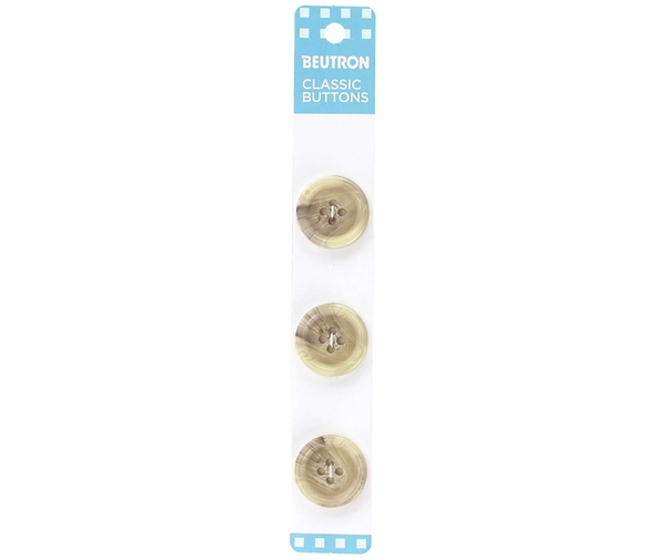 Beutron Classic 4-Hole Buttons 3-Pack - Tan 20mm