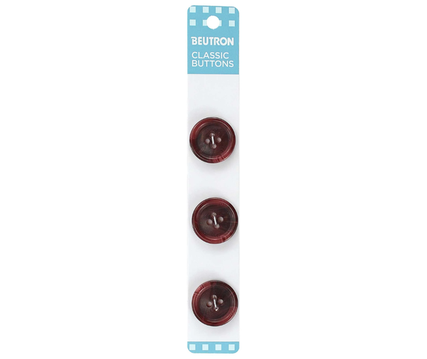 Beutron Classic 4-Hole Buttons 3-Pack - Wine 20mm