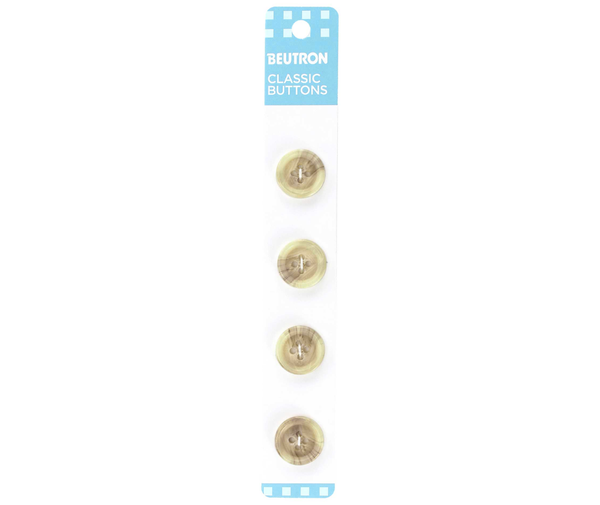 Beutron Classic 4-Hole Buttons 4-Pack - Tan 15mm