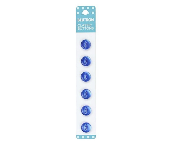 Beutron Classic 2-Hole Buttons 6-Pack - Royal Blue 12mm