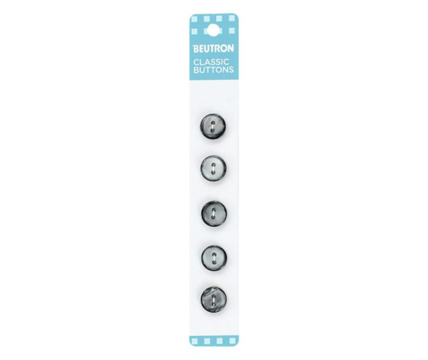 Beutron Classic Buttons - 12mm - Grey (9021)