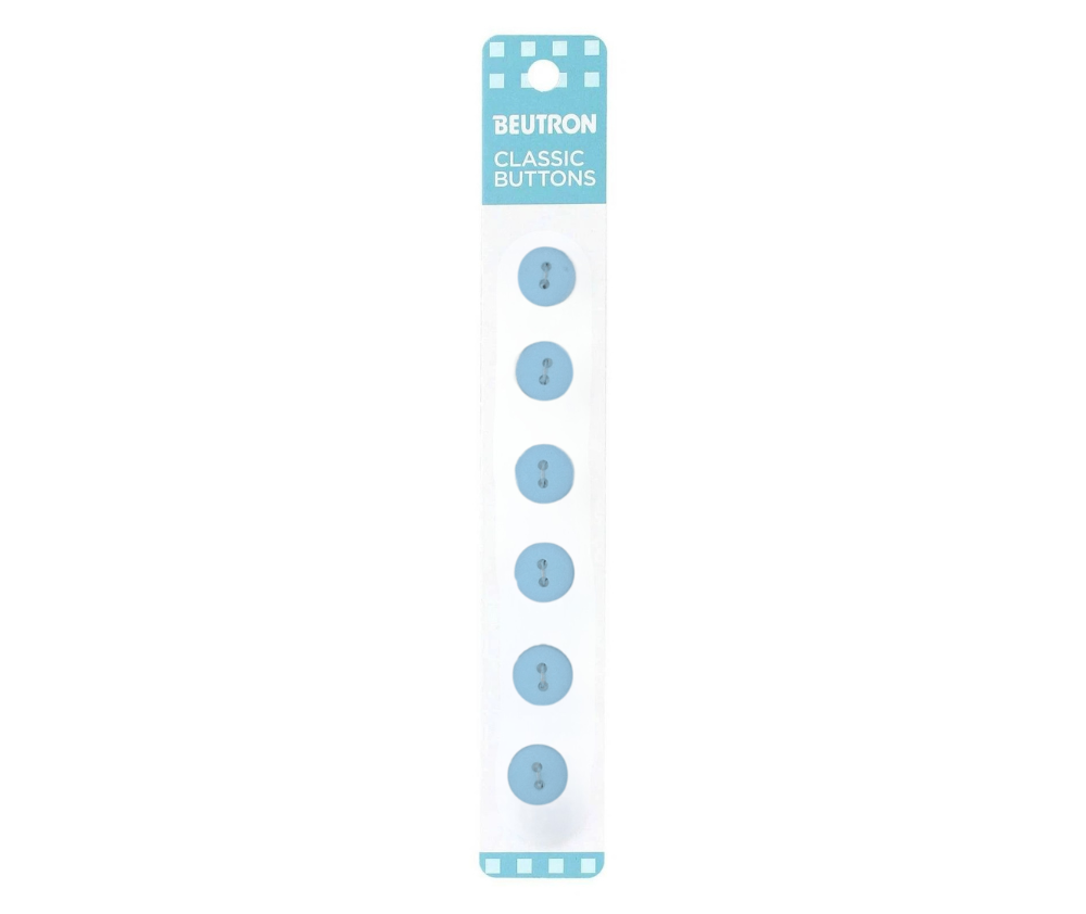 Beutron Classic Buttons- 12mm -  Lt.Blue (18)