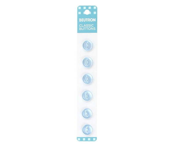 Beutron Classic 2-Hole Buttons 6-Pack - Light Blue 12mm