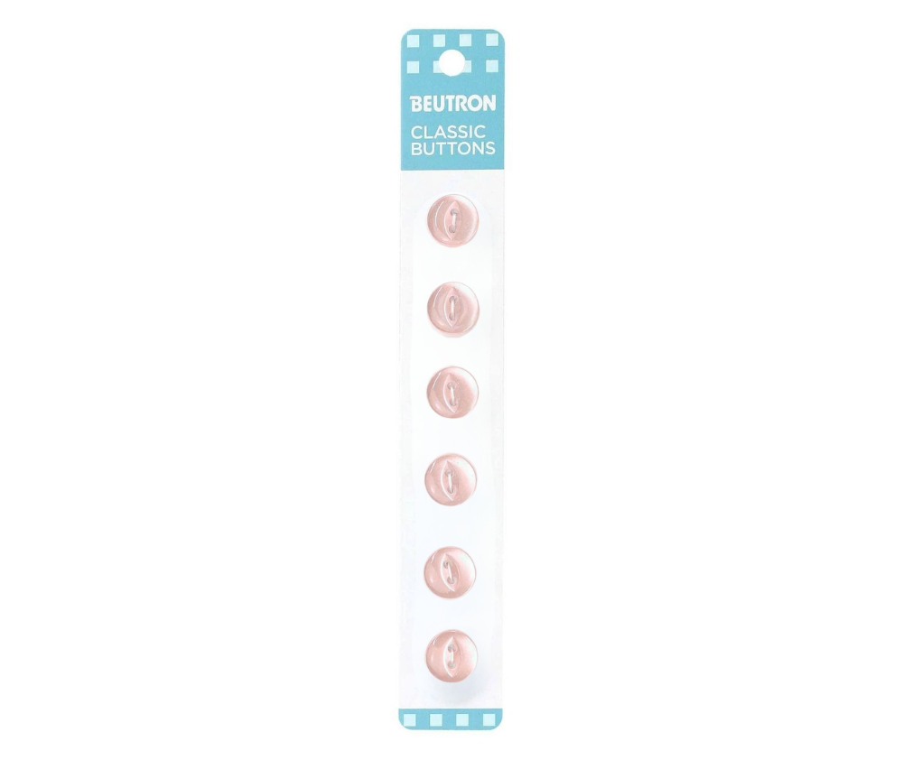 Beutron Classic 2-Hole Buttons 6-Pack - Peach 12mm