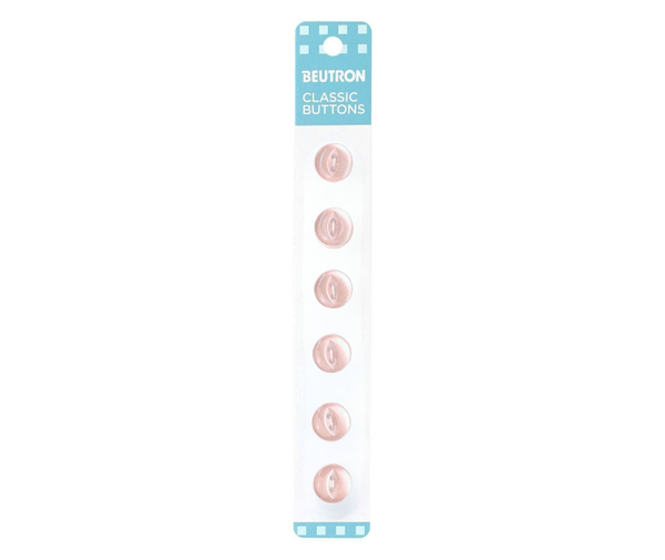 Beutron Classic 2-Hole Buttons 6-Pack - Peach 12mm