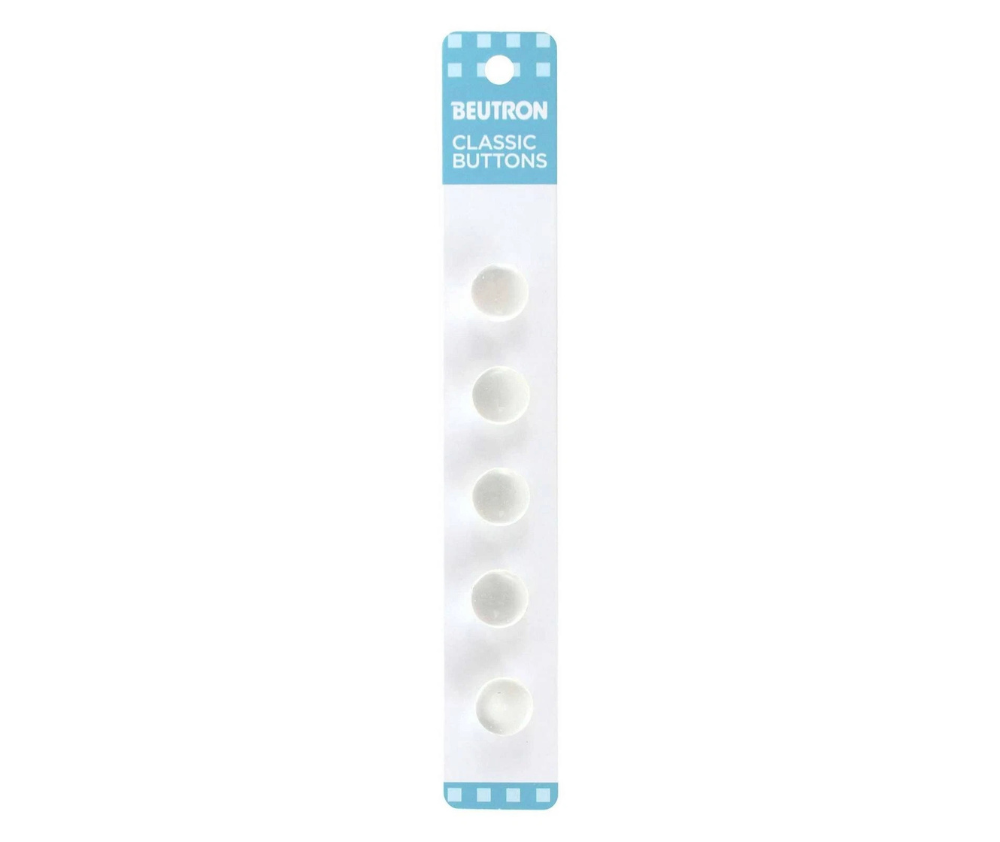 Beutron Classic Buttons - 12mm -  White C.00