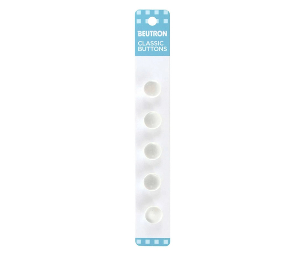 Beutron Classic Buttons - 12mm -  White C.00