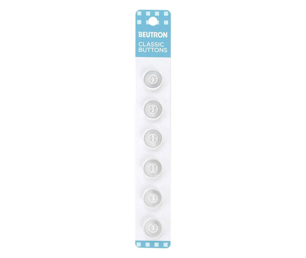 Beutron Classic Buttons - 12mm - White (5)