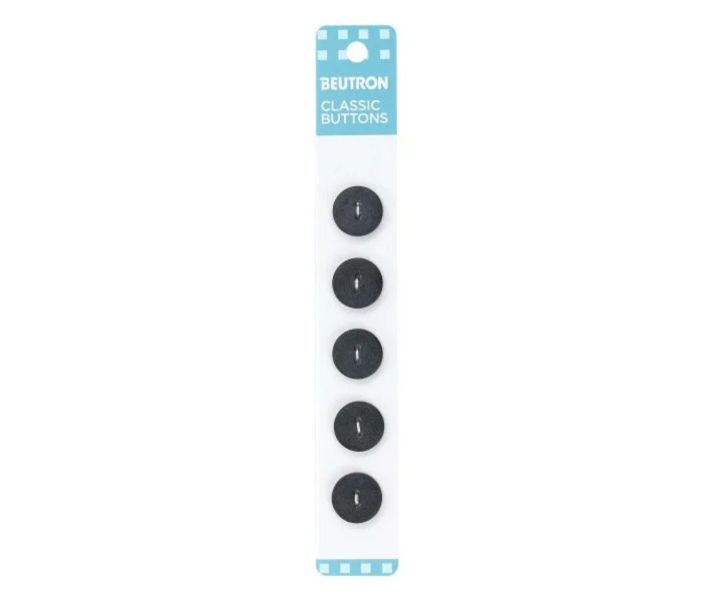 Beutron Classic Buttons - 14mm - Black