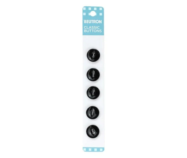Beutron Classic Buttons - 14mm - Black (145)