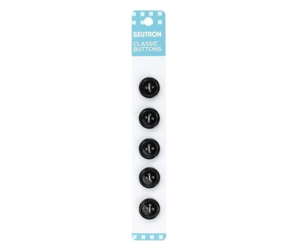 Beutron Classic Buttons - 14mm - Black (147)