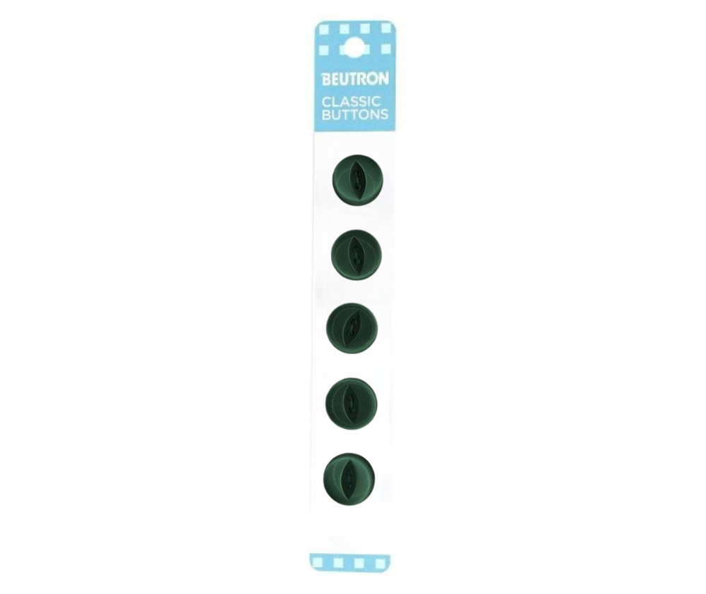 Beutron Classic Buttons - 14mm - Dark Green