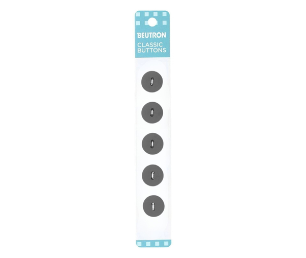 Beutron Classic Buttons - 14mm - Dark Grey
