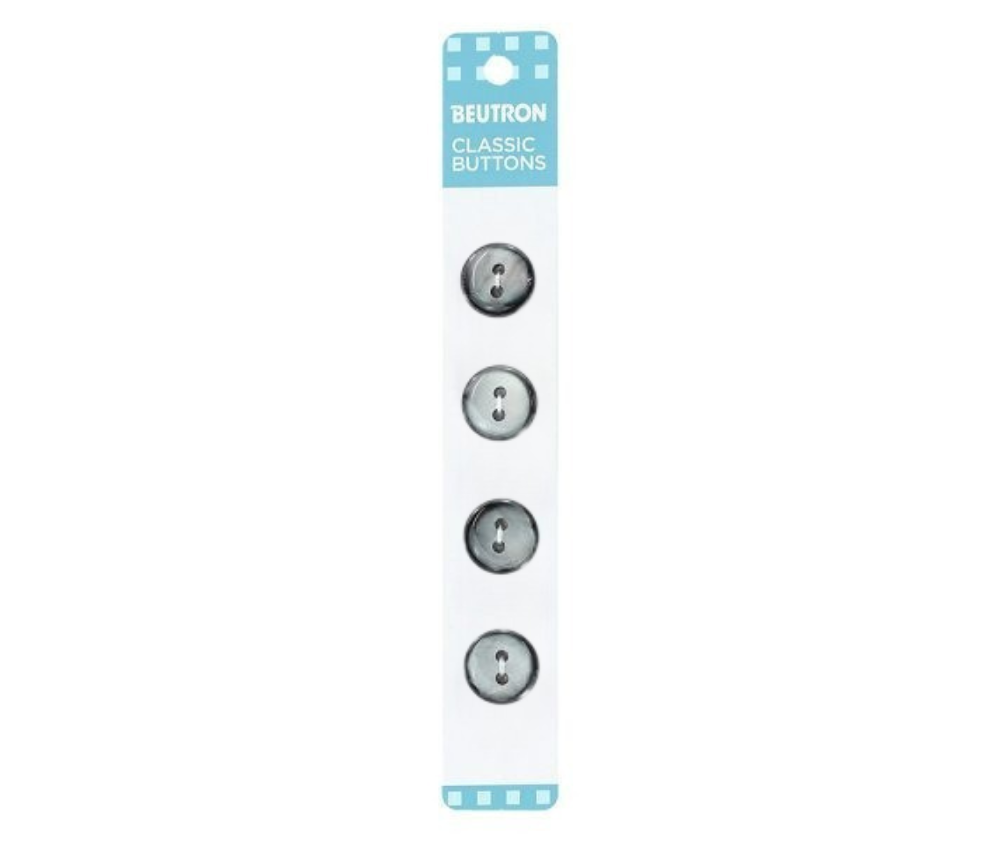 Beutron Classic Buttons - 15mm - Grey (151)