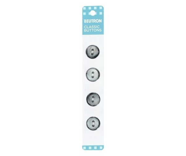 Beutron Classic Buttons - 15mm - Grey (151)
