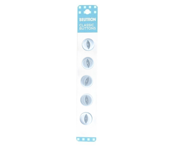 Beutron Classic 2-Hole Buttons 5-Pack - Light Blue (Translucent, 552)14mm