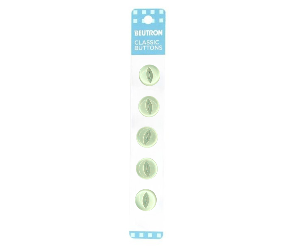 Beutron Classic Buttons - 14mm - Light Green