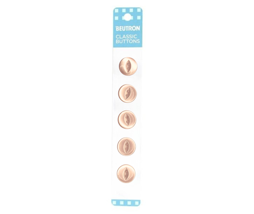 Beutron Classic 2-Hole Buttons 5-Pack - Peach 14mm