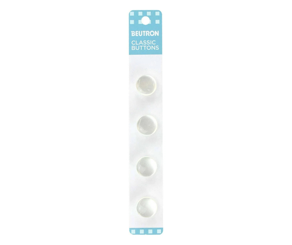 Beutron Classic Buttons - 14mm - White C.000