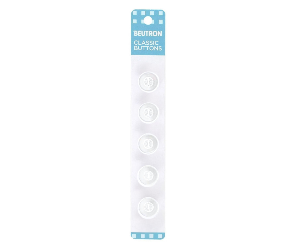 Beutron Classic Buttons - 15mm - White