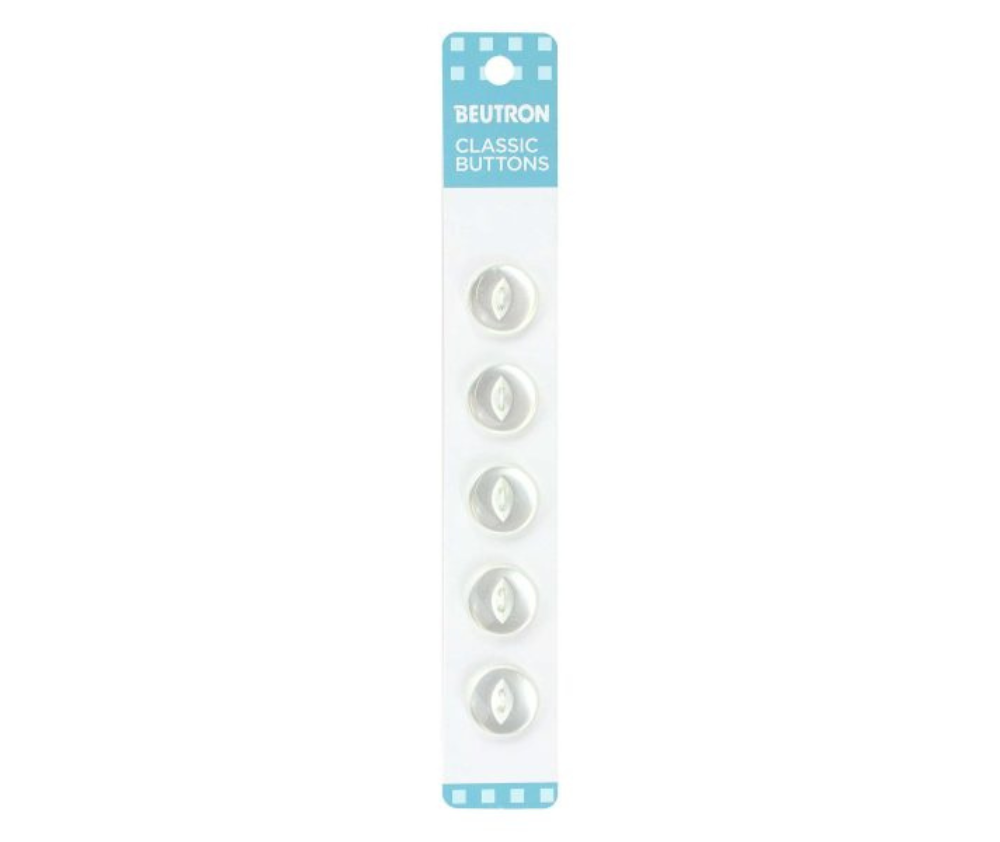Beutron Classic Buttons - 14mm - White