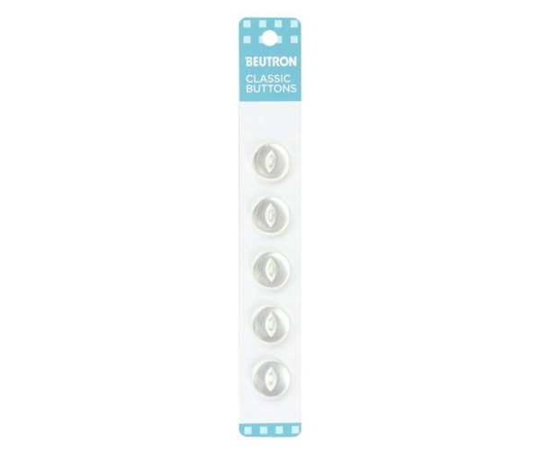 Beutron Classic Buttons - 14mm - White