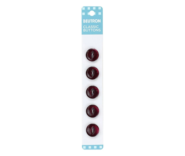 Beutron Classic 2-Hole Buttons 5-Pack - Wine 14mm