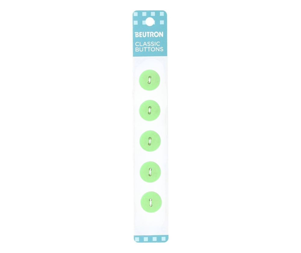 Beutron Classic Buttons - 14mm - Lime Green