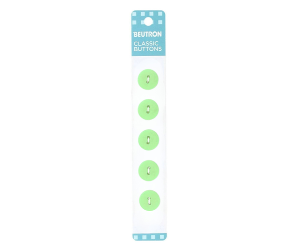 Beutron Classic Buttons - 14mm - Lime Green