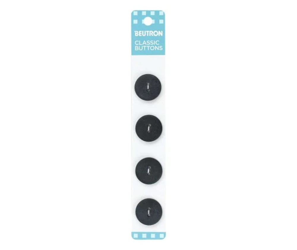 Beutron Classic Buttons - 18mm - Black