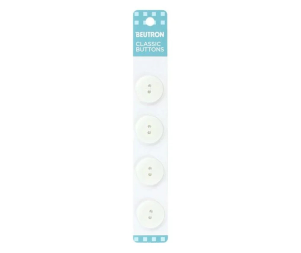 Beutron Classic Buttons - 18mm - White