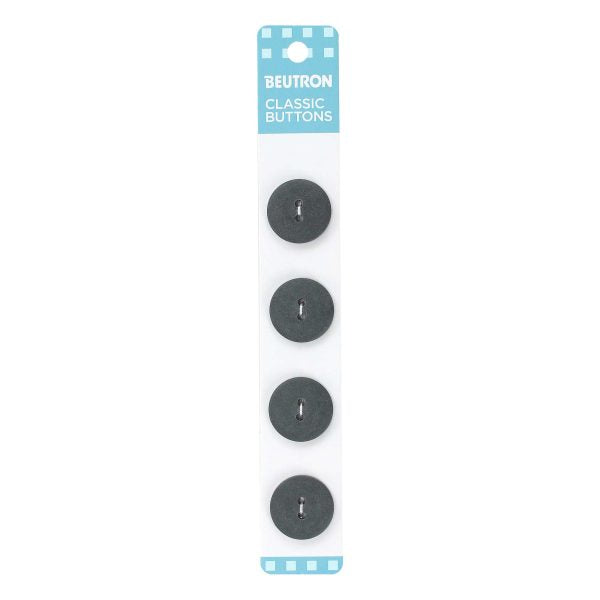 Beutron Classic Buttons - 18mm - Dark Grey