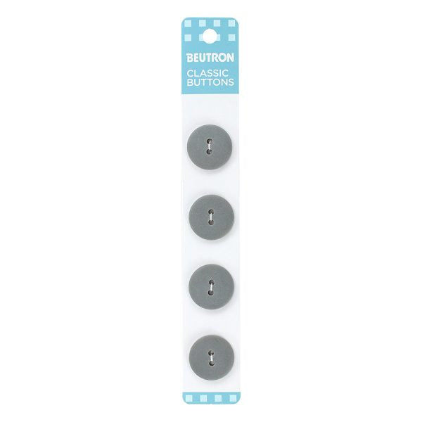 Beutron Classic Buttons - 18mm - Grey