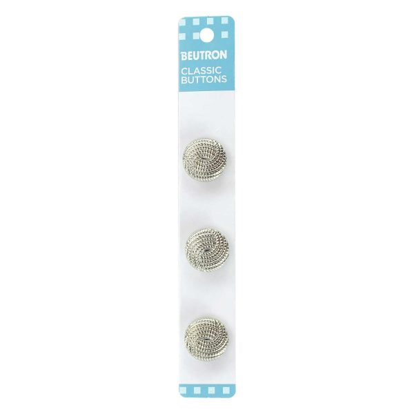 Beutron Classic Buttons - 18mm - Silver