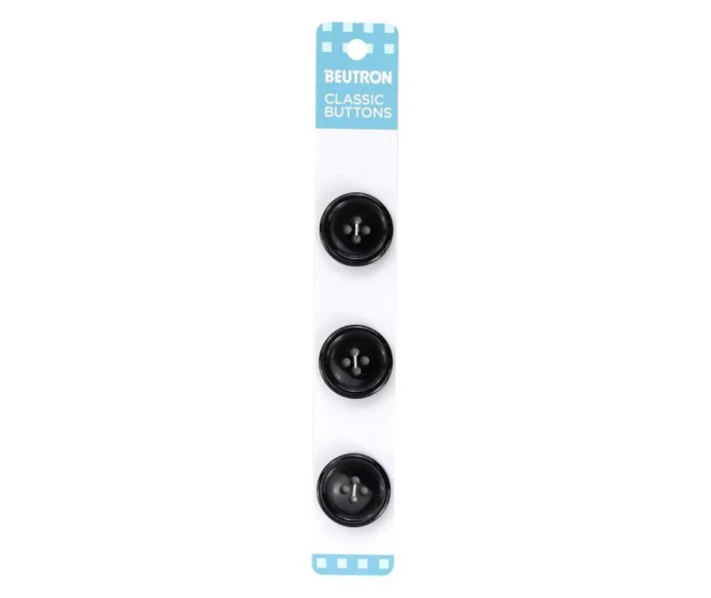 Beutron Ckassic Buttons - 20mm - Black