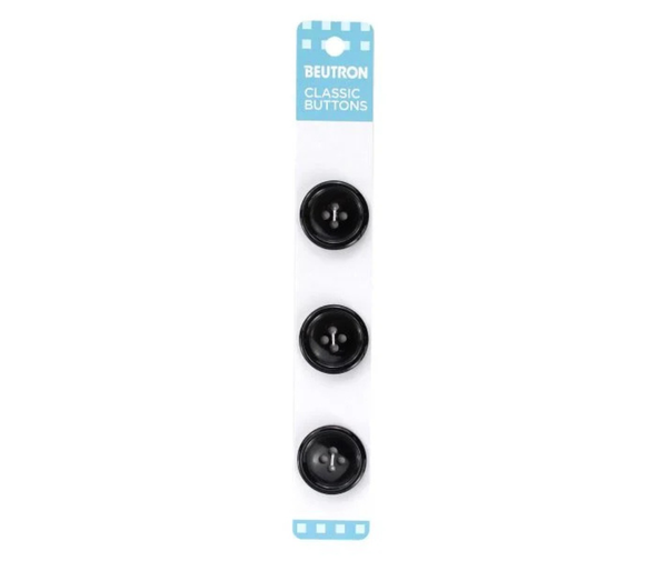 Beutron Ckassic Buttons - 20mm - Black