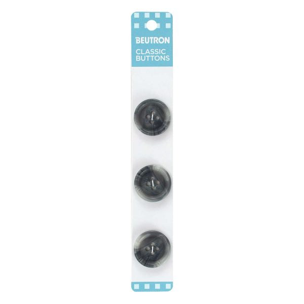 Beutron Classic Buttons - 20mm - Grey