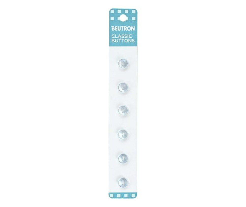 Beutron Classic 2-Hole Buttons 6-Pack - Light Blue 8mm