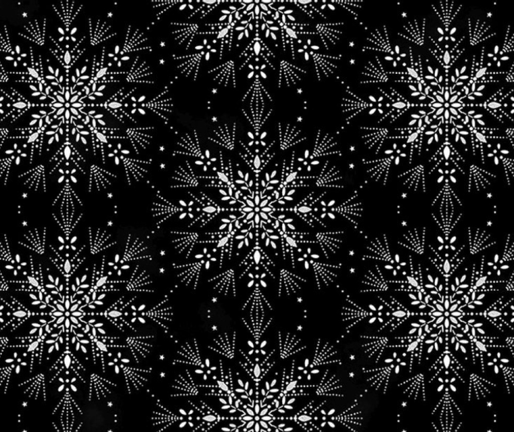 Big Snow Flakes Onyx/Silver - 0.1m