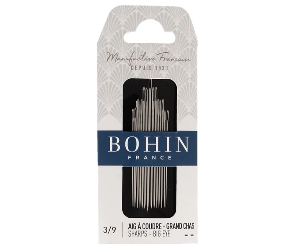 Bohin Sharps Needles - Big Eye - Size 3-9 - 15/pkt