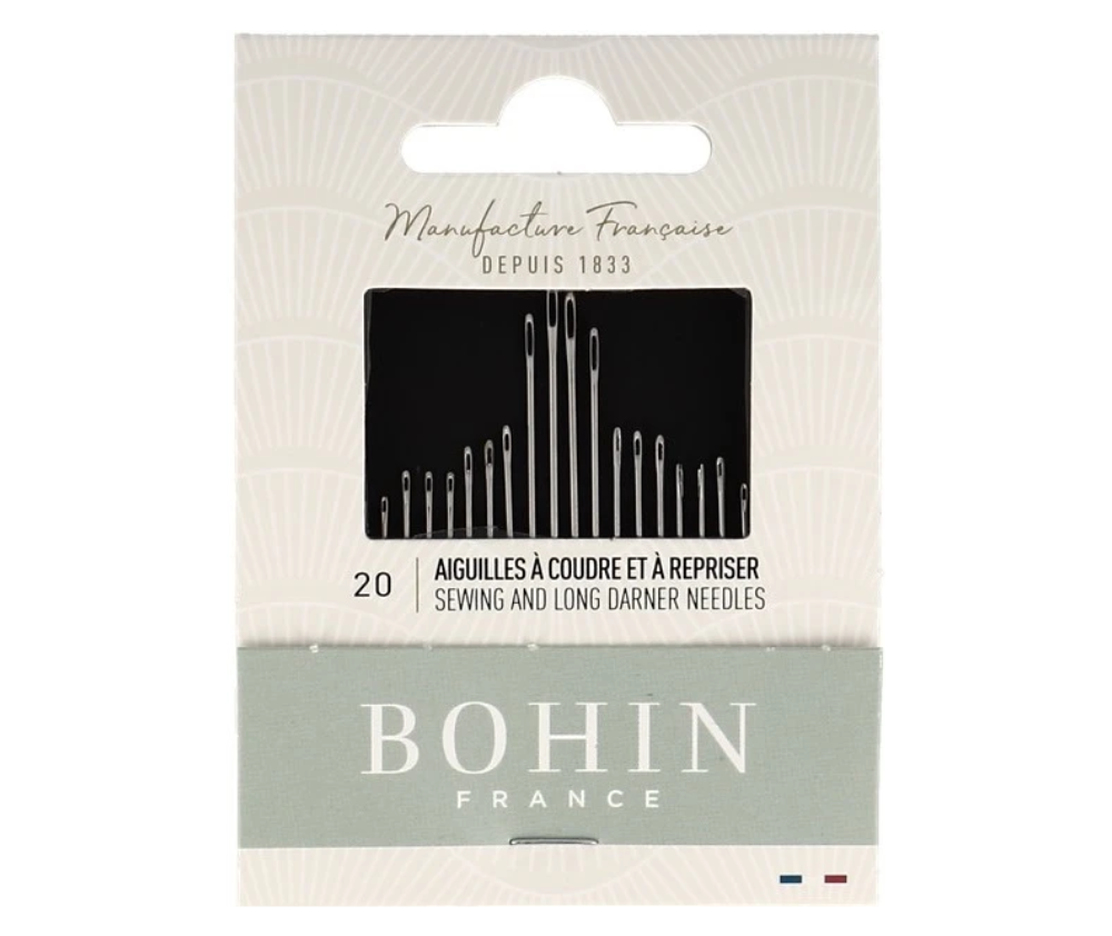 Bohin Sharps (Sizes 5,7,9) + Long Darner Needles (Size 3 &5) 20/Pkt