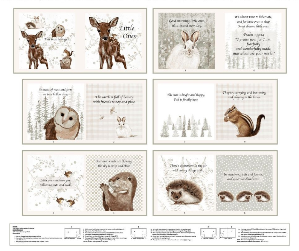 Book Panel - Little Ones - 90cm - HG457P-39