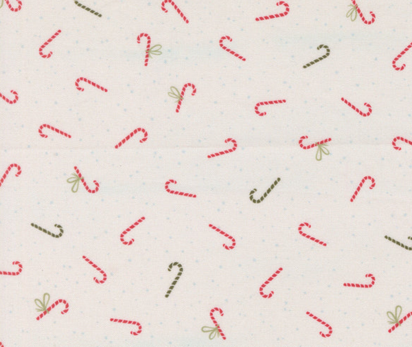 Candy Canes Pearl - 0.1m 100% Cotton Fabric
