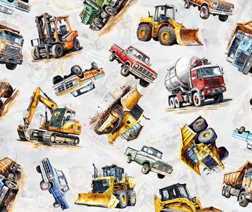 Construction Vehicles Light Grey - 0.1m