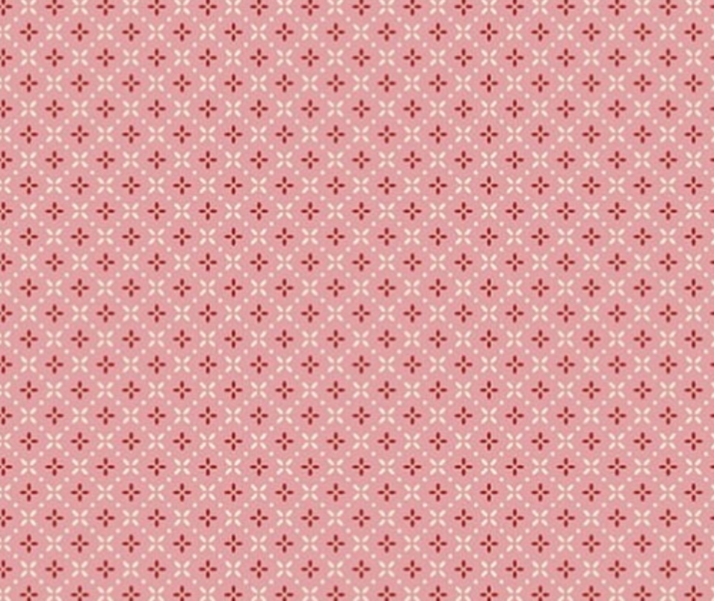 Cosy House Red - 100% Cotton Fabric - 10cm Increments